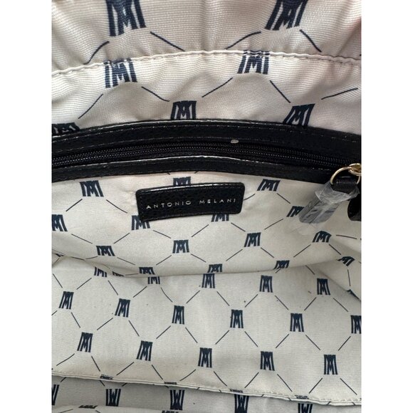 Antonio Melani Colorblock Berry & Pink Tote Bag With Tassel Keychain And Gold Ac - Picture 8 of 12